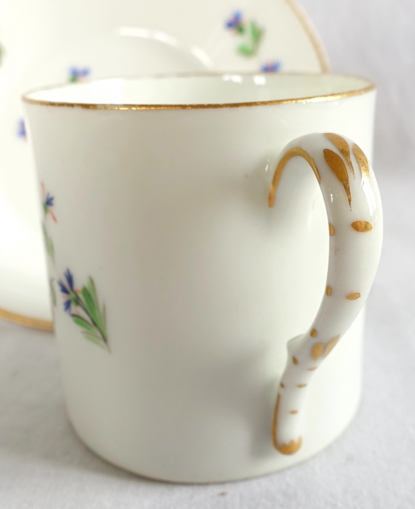 Paris porcelain coffee cup, Barbeaux decoration, late 18th century