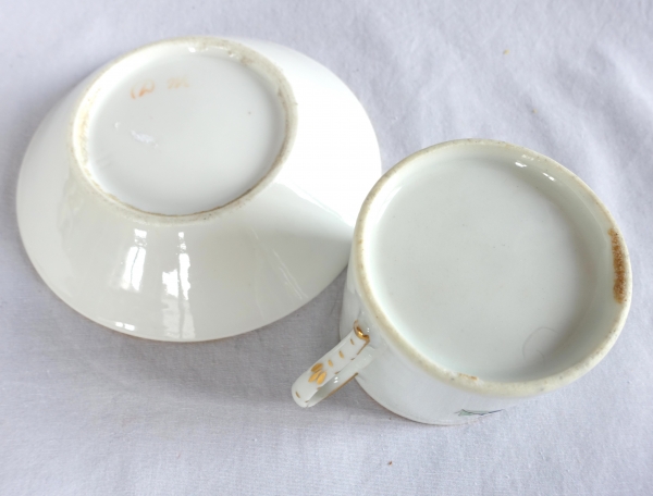 Paris porcelain coffee cup, Barbeaux decoration, late 18th century