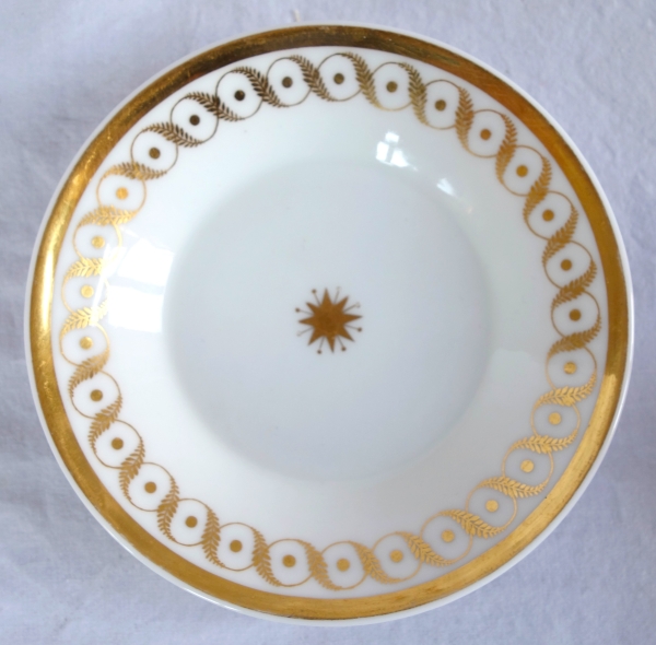 Nast Manufacture : Empire Paris porcelain coffee cup enhanced with fine gold - signed