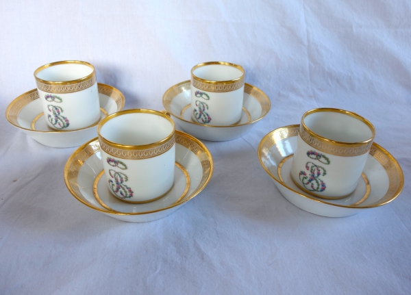 Manufacture du Duc d'Angoulême : tasse litron en porcelaine, époque Louis XVI