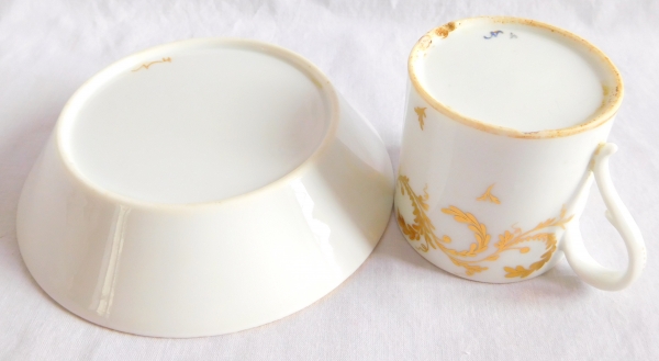 Niderviller : tasse litron en porcelaine à décor doré à l'or - époque Empire