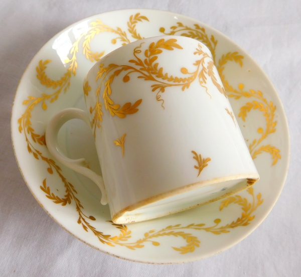 Niderviller : tasse litron en porcelaine à décor doré à l'or - époque Empire