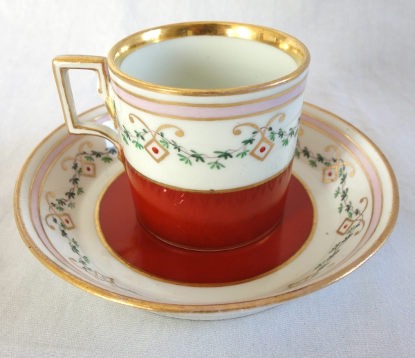 Manufacture Impériale de Vienne : tasse litron en porcelaine, XIXe siècle vers 1820 - signée