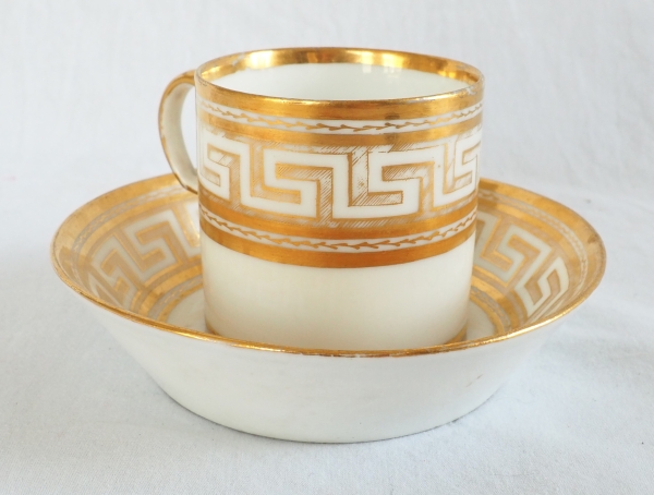 Empire porcelain litron-shaped coffee cup attributed to Dagoty