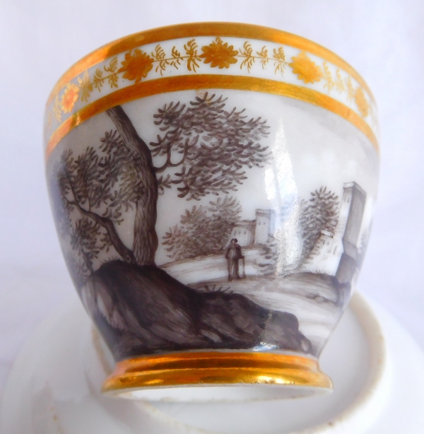 Paris porcelain coffee cup, Locre Manufacture, late 18th century