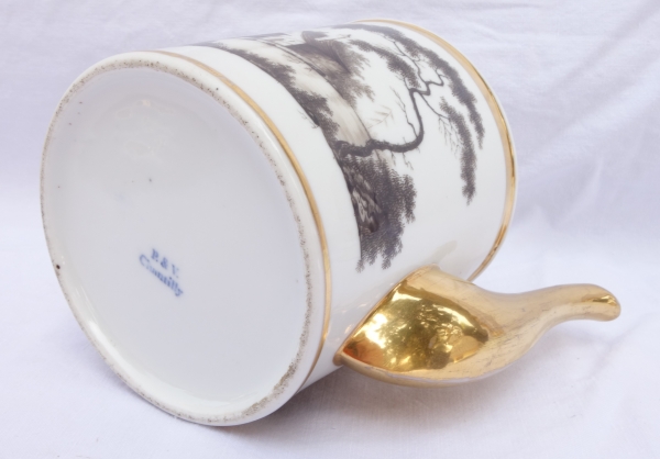 Empire Chantilly porcelain tea pot, early 19th century