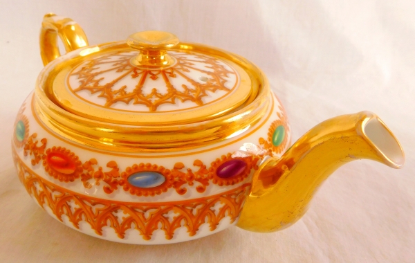 Schoelcher Manufacture : Empire Paris porcelain teapot, early 19th century