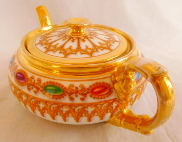 Schoelcher Manufacture : Empire Paris porcelain teapot, early 19th century