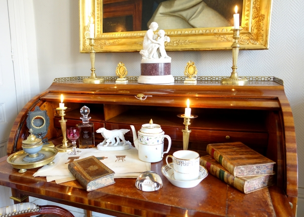 Empire polychromatic and gilt Paris porcelain teapot, late 18th century / early 19th century