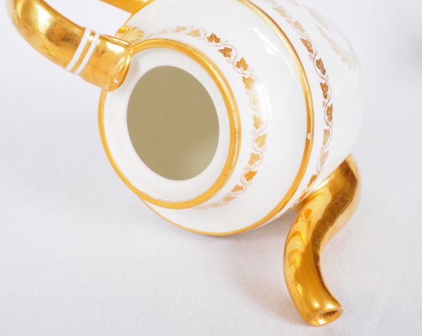 Sevres manufacture : porcelain teapot from Louis Philippe royal residence Chateau de Bizy