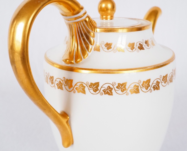 Sevres manufacture : porcelain teapot from Louis Philippe royal residence Chateau de Bizy