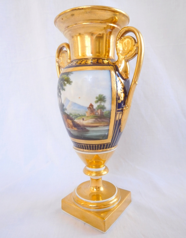 Ornamental porcelain vase attributed to Darte Manufacture - Empire production, 19th century