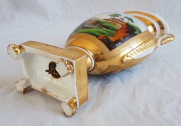 Empire Paris porcelain vase attributed to Schoelcher Manufacture