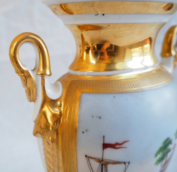 Empire Paris porcelain vase attributed to Schoelcher Manufacture