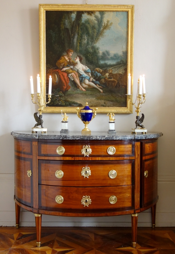 Blue porcelain and ormolu vase, Louis XVI style