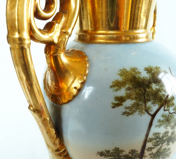Tall Empire Paris porcelain vase, early 19th century - 30cm