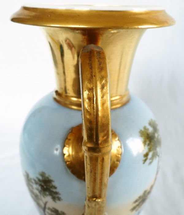 Tall Empire Paris porcelain vase, early 19th century - 30cm