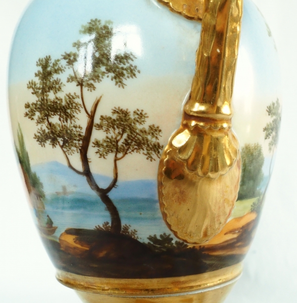 Tall Empire Paris porcelain vase, early 19th century - 30cm