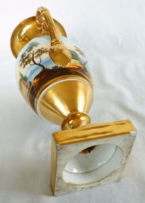 Tall Empire Paris porcelain vase, early 19th century - 30cm