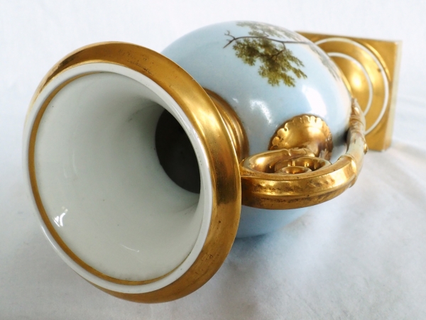 Tall Empire Paris porcelain vase, early 19th century - 30cm