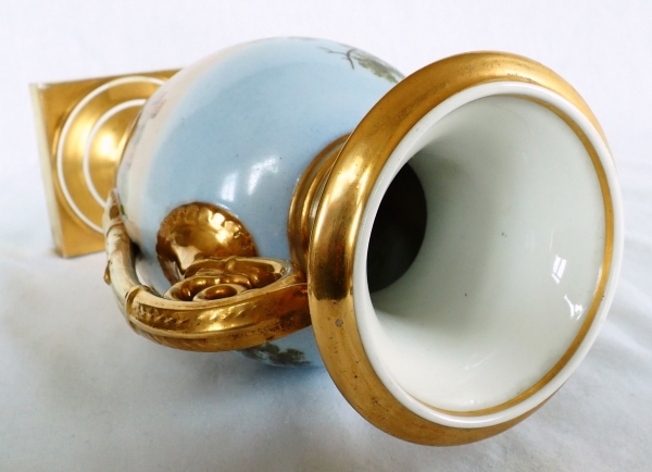 Tall Empire Paris porcelain vase, early 19th century - 30cm