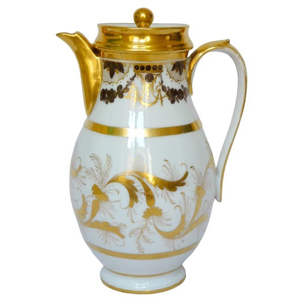 Verseuse / cafetière en porcelaine d'époque Louis XVI Directoire fin XVIIIe siècle