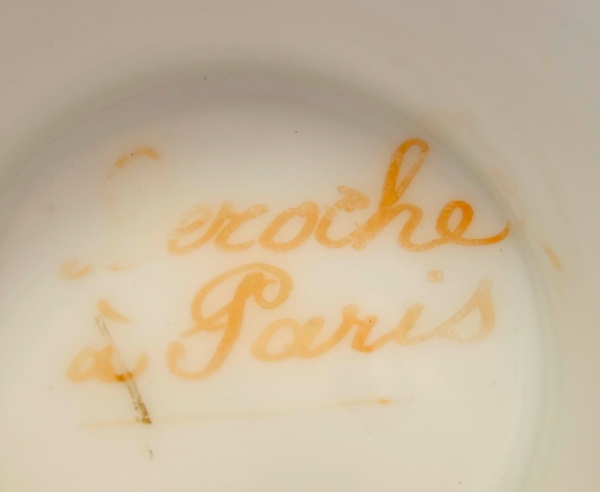Manufacture Deroche à Paris : verseuse / théière Empire porcelaine de Paris - époque Restauration