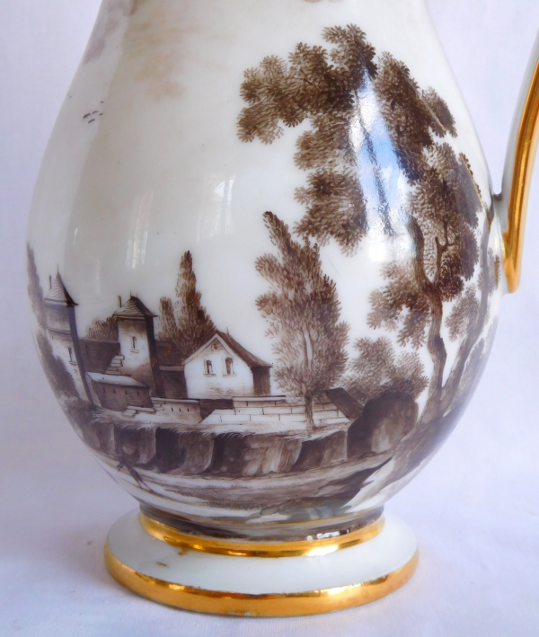 Paris porcelain coffee pot, Locre Manufacture, late 18th century