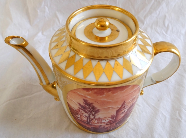 Schoelcher Manufacture : Directoire / Empire porcelain teapot