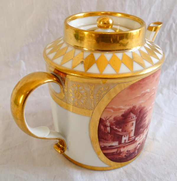 Schoelcher Manufacture : Directoire / Empire porcelain teapot