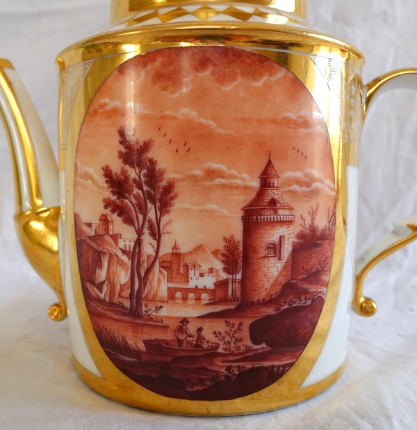 Schoelcher Manufacture : Directoire / Empire porcelain teapot