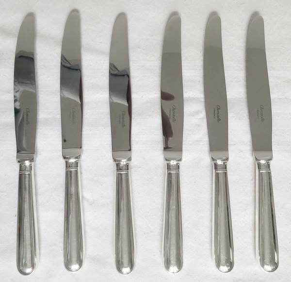Christofle silver-plated cheese knife, Albi pattern