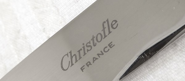 Christofle silver-plated cheese knife, Albi pattern