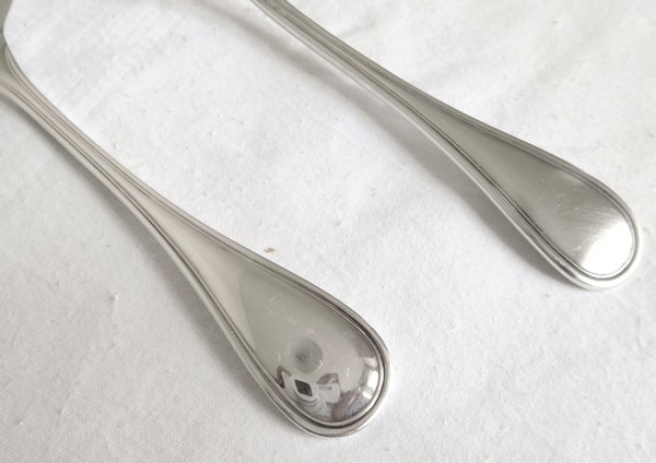 Christofle silver-plated fish serving set, Albi pattern