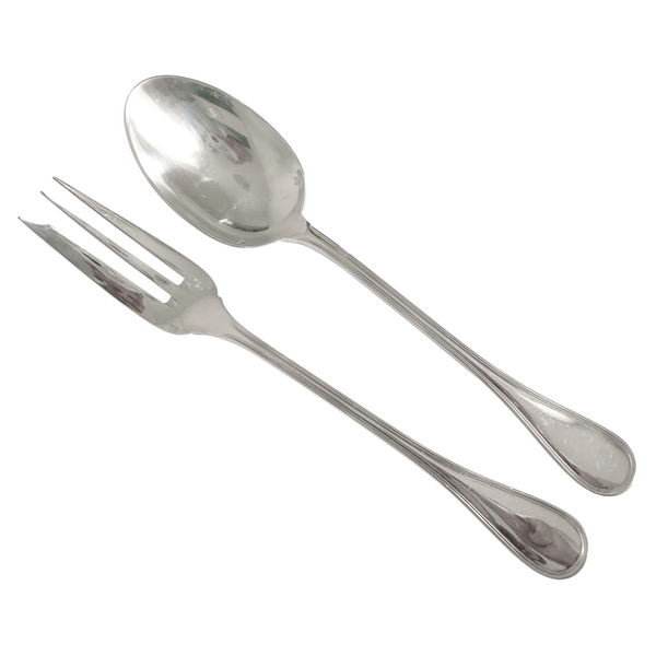 Christofle silver-plated serving set, Albi pattern