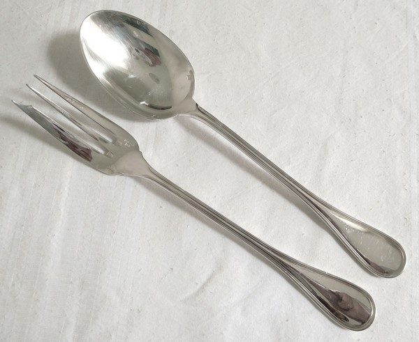 Christofle silver-plated serving set, Albi pattern