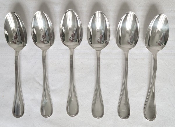 Christofle silver-plated coffee spoon, Albi pattern
