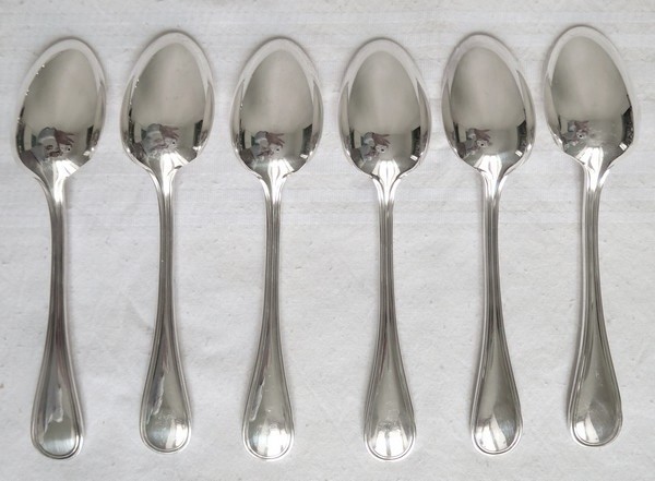 Christofle silver-plated coffee spoon, Albi pattern