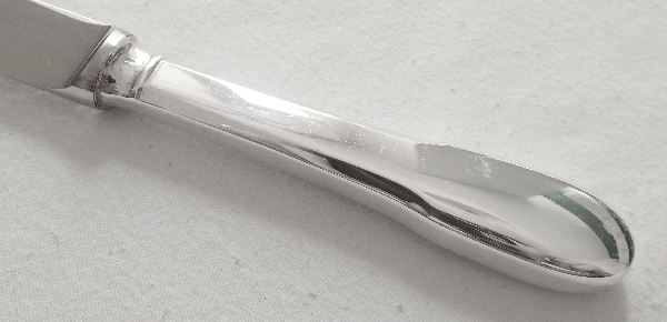 Christofle silver plated table knife, Cluny pattern