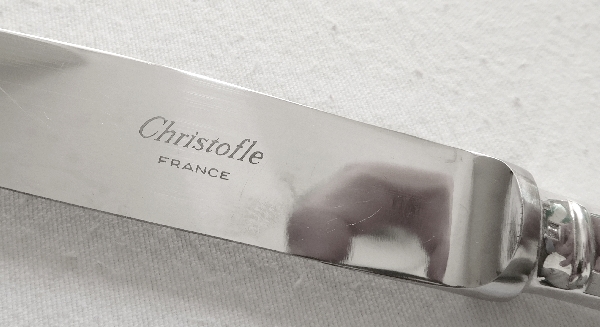 Christofle silver plated table knife, Cluny pattern