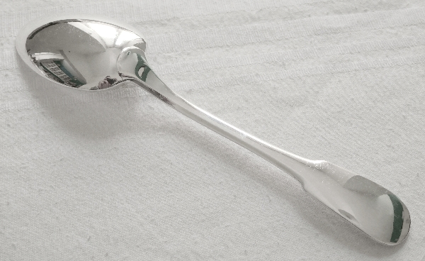 Christofle silver plated coffee spoon, Cluny pattern