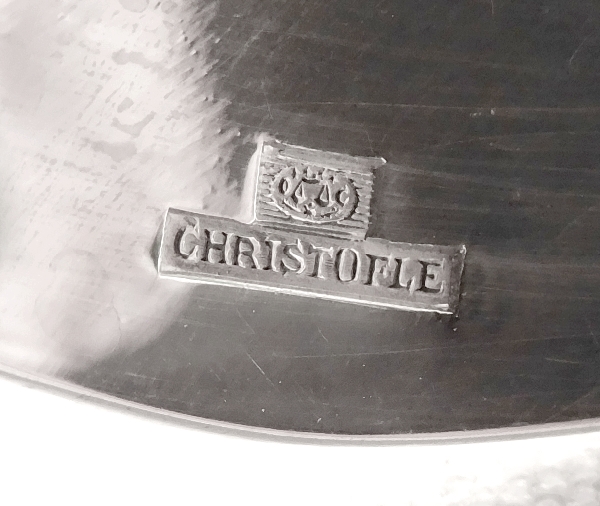 Christofle silver plated table spoon, Cluny pattern