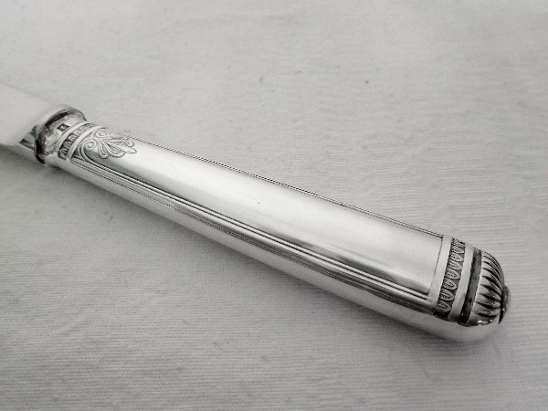 Christofle : silver plated table knife, Malmaison pattern