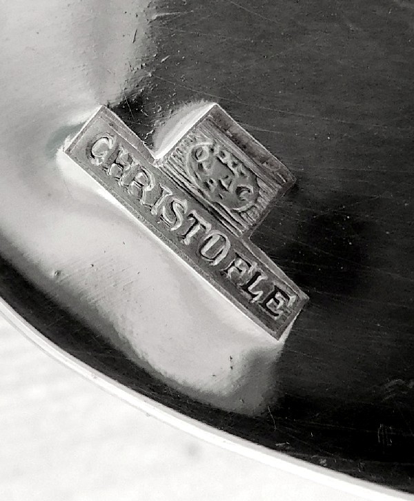 Christofle : silver plated coffee spoon, Malmaison pattern