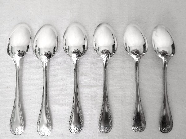 Christofle : silver plated coffee spoon, Malmaison pattern