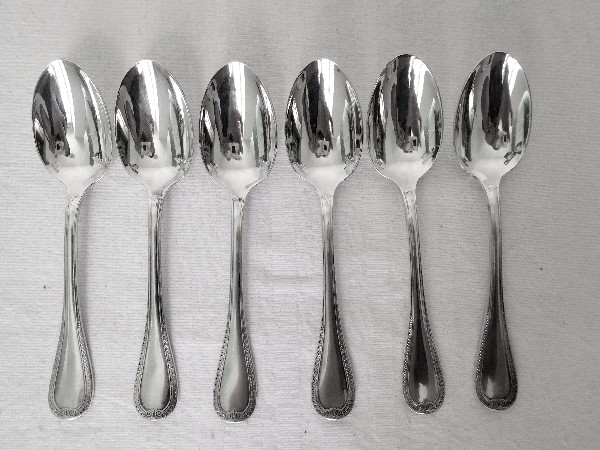 Christofle : silver plated coffee spoon, Malmaison pattern