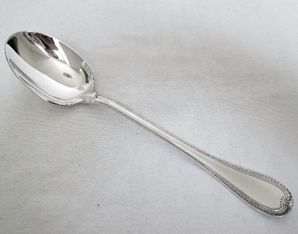 Christofle : silver plated serving spoon, Malmaison pattern