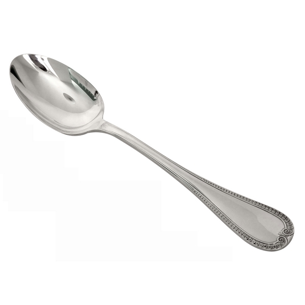 Christofle : silver plated dessert spoon, Malmaison pattern, new - sealed