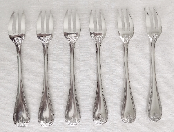 Christofle : silver plated cake / dessert fork, Malmaison pattern