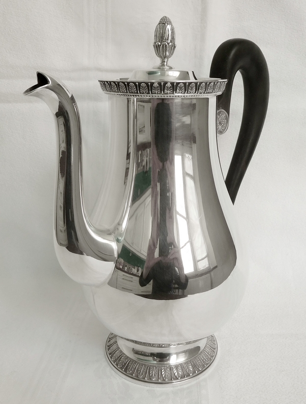 Christofle : silver plate coffee pot, beautiful Empire style shaped model